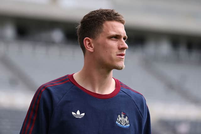 Sven Botman of Newcastle United, arrives at the ground prior to the Premier League match between Newcastle United and West Ham United at St James' Park on May 17, 2026 in Newcastle upon Tyne, England. (Photo by Stu Forster/Getty Images)