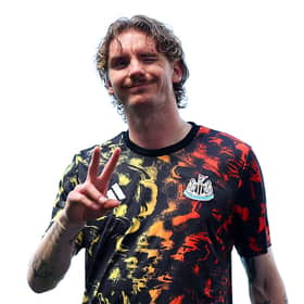 Nick Woltemade of Newcastle United acknowledges fans prior to the Premier League match between Fulham and Newcastle United at Craven Cottage on May 24, 2026 in London, England. (Photo by Alex Davidson/Getty Images)