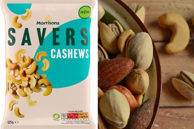 Morrisons is recalling packets of cashew nuts as they may contain glass