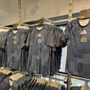 Newcastle United warm-up shirt for sale in the club shop. 