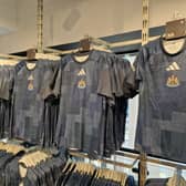 Newcastle United warm-up shirt for sale in the club shop. 