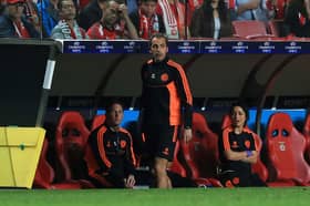 Christophe Lollichon, Chelsea goalkeeping coach is asked to leave the bench during the UEFA Champions League Quarter Final first leg match between Benfica and Chelsea at Estadio da Luz on March 27, 2012 in Lisbon, Portugal.  (Photo by Clive Rose/Getty Images)