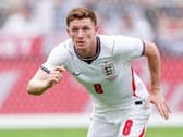 England's Elliot Anderson in action.