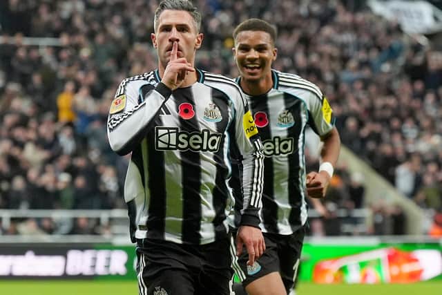 Fabian Schar (left) was on target with Newcastle’s opener (Owen Humphreys/PA)