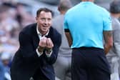 Matthias Jaissle, Manager of Newcastle United reacts during the Premier League 2026/27 match between Newcastle United and Liverpool FC at St James' Park on August 23, 2026 in Newcastle upon Tyne, England. (Photo by Molly Darlington/Getty Images)