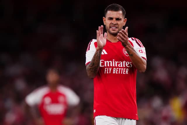 Bruno Guimaraes joined Arsenal from Newcastle (John Walton/PA)
