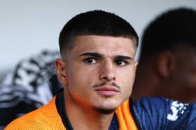 Matias Fernandez-Pardo of Newcastle United looks on from the bench during the Premier League 2026/27 match between Newcastle United and AFC Bournemouth at St James' Park on September 05, 2026 in Newcastle upon Tyne, England. (Photo by Stu Forster/Getty Images)