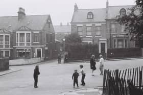 Playing in the straight was always an option for the younger generation. These children were seen in the West Parade and Cross Parade area.