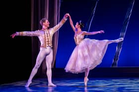 Saeka Shirai and Jonathan Hanks in Cinderella.