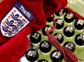 Balls in place ahead of an FA Cup draw. Pic: Scott Heavey.