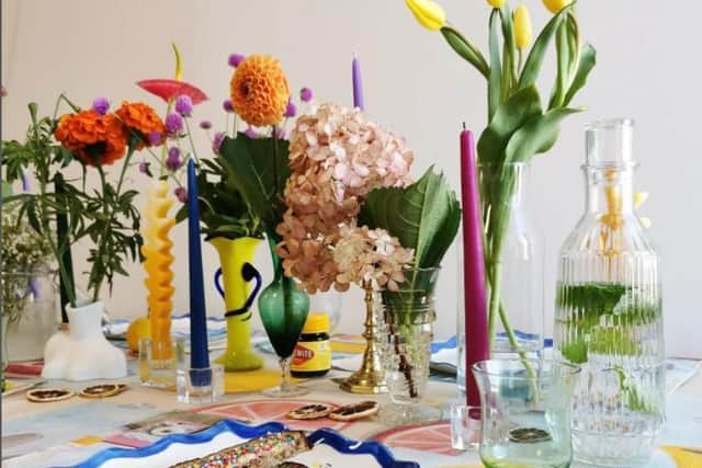Mrs Tablescape showing how to create an attractive table layout