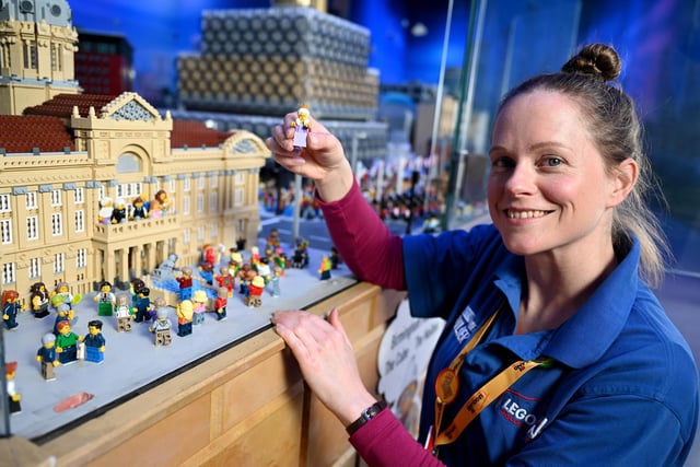 "Our mini figures lined the streets of Birmingham to commemorate the queen, and even threw a tiny street celebration complete with a miniature tea party including cucumber, ham and jam sandwiches alongside Victoria sponge cake, biscuits and fruit punch," said Michelle Thompson, master model builder at LEGOLAND Discovery Centre Birmingham.