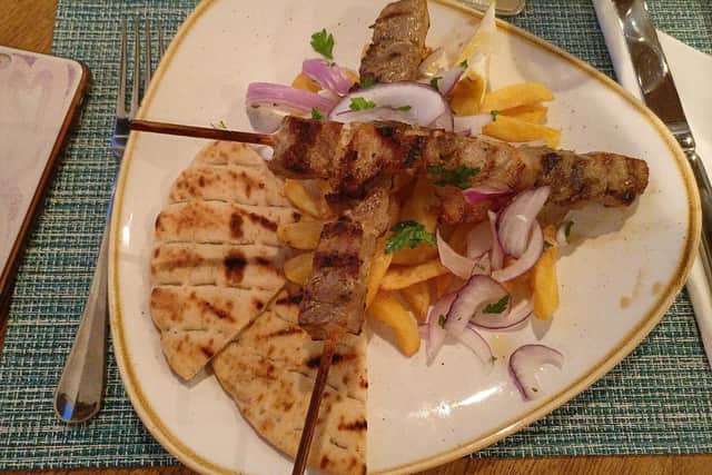 Souvlaki at the Beach Taverna
