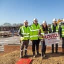 Left to right: Chris Alexander, Site Manager at Benwell Dene; Phil Jones, Head of Land and Partnerships for the North East region of Lovell; Kirsty Jolley, Head of Marketing at Placefirst; Phil Jones, Development Director at Placefirst; Adam Beechey, Business Manager at Bridgewater School; and Samantha Robson, Headteacher at Bridgewater School.