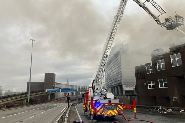 Newcastle's Central Motorway set to reopen fully this afternoon after a fire caused damage to a nearby building