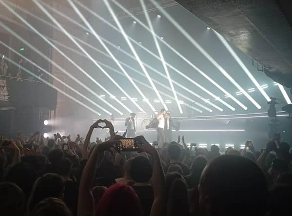 You me At Six leave the stage after their headline gig at Newcastle's City Hall.