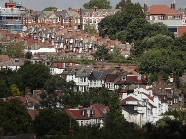 File photo dated 19/08/2014 of a view of houses in north London. Annual mortgage repayments are set to rise by £2,900 for the average household remortgaging next year, according to a think-tank. As the UK's "mortgage crunch" deepens, total annual mortgage repayments could rise by £15.8 billion by 2026, the Resolution Foundation said. Stickier-than-expected inflation has raised expectations that the Bank of England's base rate-rising cycle, which started in December 2021, will continue for longer. Issue date: Saturday June 17, 2023.