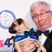 Paul O'Grady and friend at Battersea Dogs' Home's Collars and Coats Ball in 2017 (Picture: Jeff Spicer/Getty)