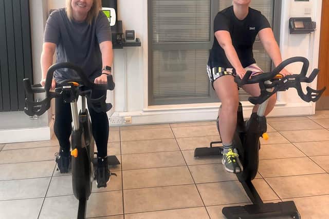 On their bikes – CMP’s HR advisor and Culture Champion, Leanne Branfoot and Natalie Pratt