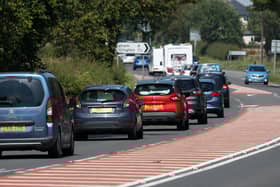 Traffic on the single-lane section of the A1 in Northumberland. Photo: NCJ Media.
