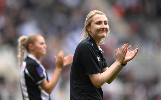 Newcastle United Women manager Becky Langley. (Photo by Stu Forster/Getty Images)