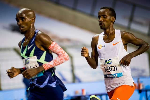 Belgian Bashir Abdi, right, will be competing in the Great North Run - but not Mo Farah