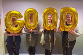 Staff celebrating 'good' rating