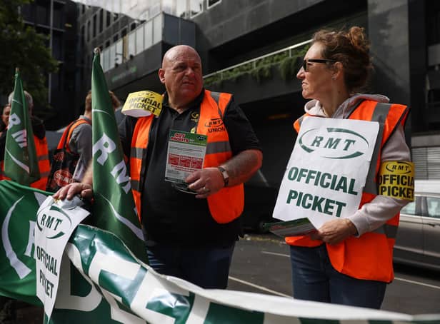 <p>Train strikes: When are the next strikes and how will the RMT Union's industrial action impact Newcastle's travel options? (Photo by Hollie Adams/Getty Images)</p>