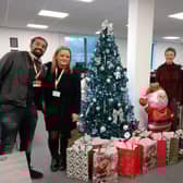 Staff from Active Care Group with the gifts for donating