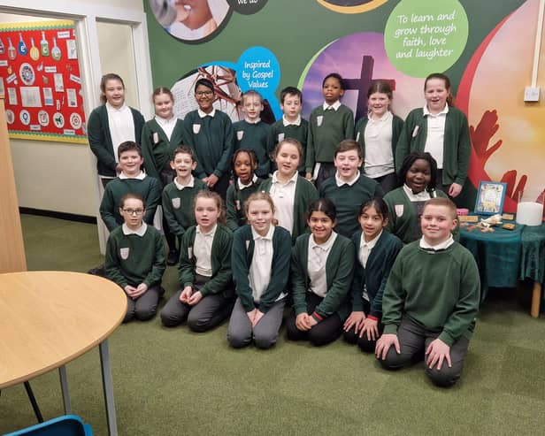 St George's Catholic Primary School pupils mark Children's Mental Health Week.