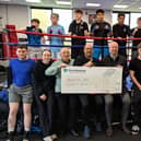 Druridge Bay Community Boxing Club receive a cheque from Persimmon Homes.