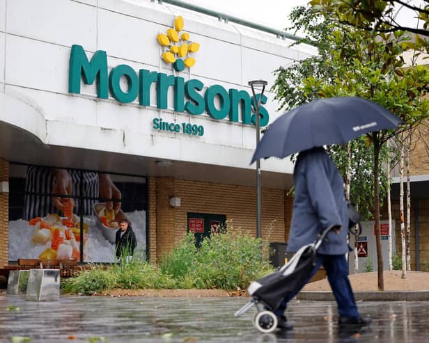 A view of a Morrisons supermarket. PIC: TOLGA AKMEN/AFP via Getty Images