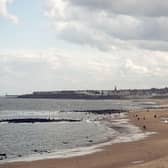 Whitley Bay beach. (Photo by Oli SCARFF / AFP) (Photo by OLI SCARFF/AFP via Getty Images)