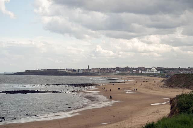 Whitley Bay beach. (Photo by Oli SCARFF / AFP) (Photo by OLI SCARFF/AFP via Getty Images)