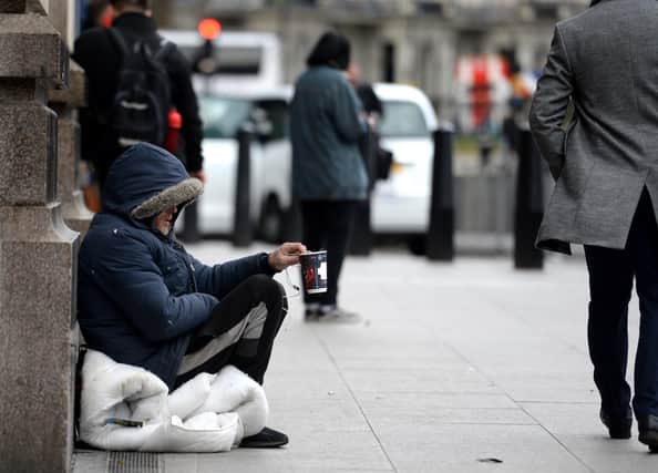 A homeless person in Victoria, London. PA Photo. Picture date: Thursday January 16, 2020. Photo credit should read: Nick Ansell/PA Wire
