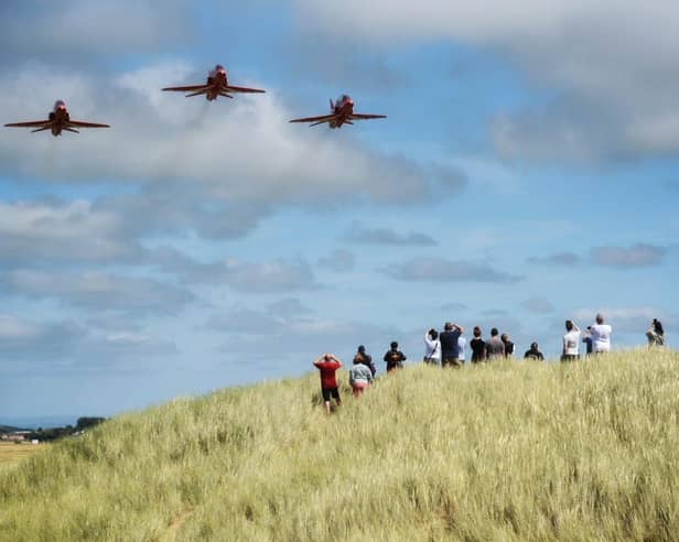 The Red Arrows as they headed to Southport Air Show.