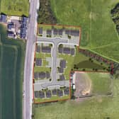 An aerial image showing the layout of the 32 homes to be built by Lovell at Laurel Gate in Whitburn