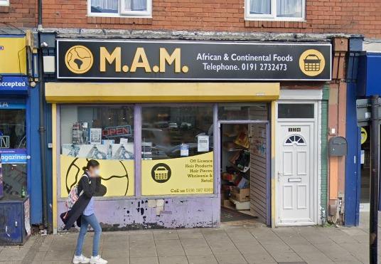 MAM African Foods in West Road near Benwell has a zero star rating following an inspection in July 2022.