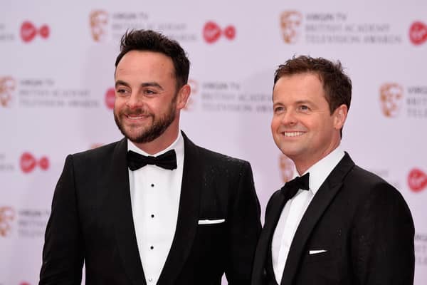 Television personalities Ant McPartlin, left, and Declan Donnelly.