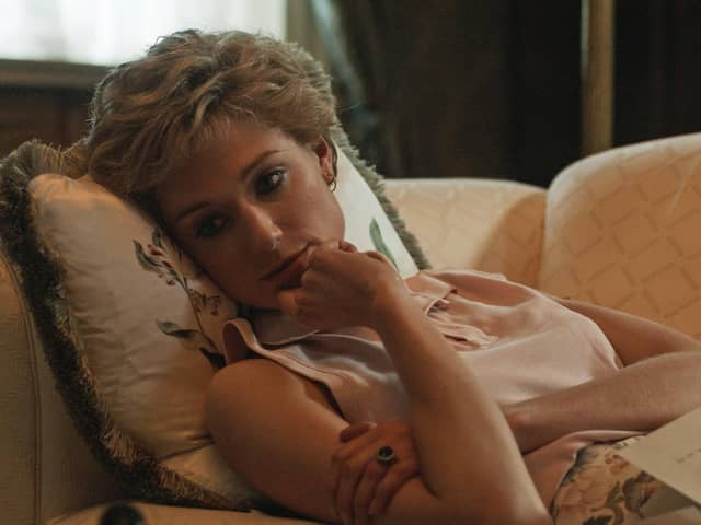 Photo issued by Netflix of Elizabeth Debicki as Diana, Princess of Wales appearing in the fifth season of the streaming website's show, The Crown.Issue date: Tuesday August 17, 2021.