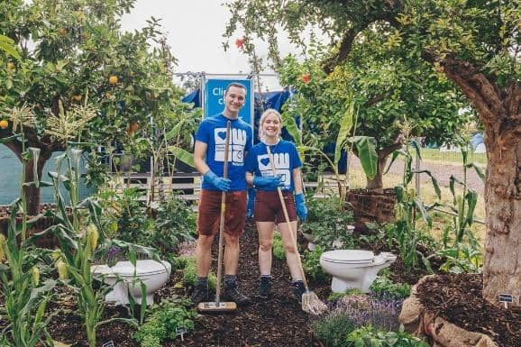 Chelsea and Jake will be working cleaning the toilets at Glastonbury this year.