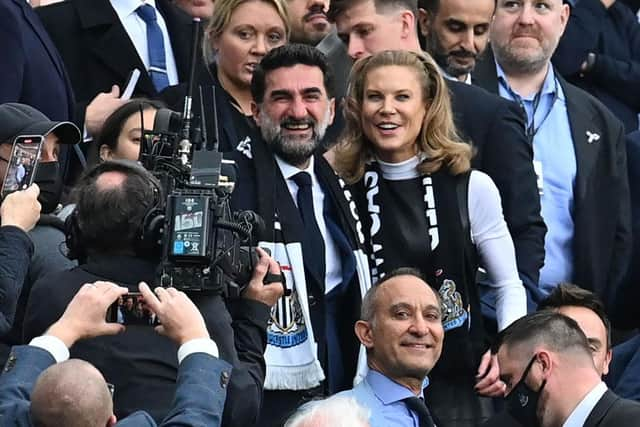 Newcastle United chairman Yasir Al-Rumayyan co-owner Amanda Staveley.