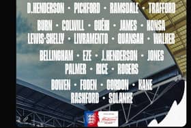 The full England squad on England's twitter page