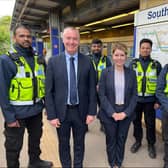 Members of the new Metro Security Team, Nexus MD Martin Kearney and PCC Kim McGuinness.