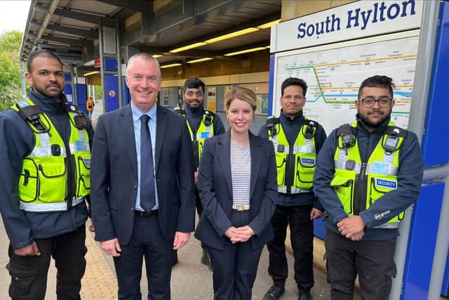 Members of the new Metro Security Team, Nexus MD Martin Kearney and PCC Kim McGuinness.