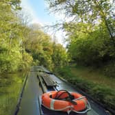 A view along the Worcester and Birmingham Canal.