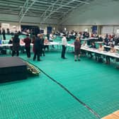 The North Tyneside Local Elections 2022 count gets underway at the Park Leisure Centre in North Shields. Photo: James Robinson.