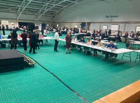 The North Tyneside Local Elections 2022 count gets underway at the Park Leisure Centre in North Shields. Photo: James Robinson.