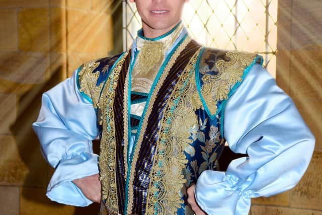 Gazza's son, Regan Gascoigne, is ready to take on the role of Charming Prince in this year's panto at the Tyne Theatre and Opera House