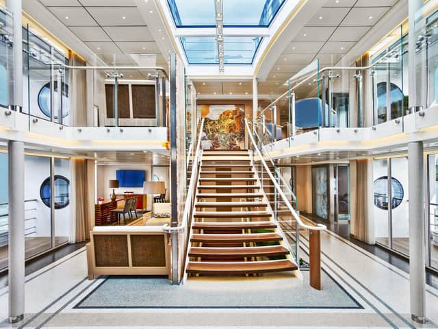 The longship's atrium and lobby. Image: Viking